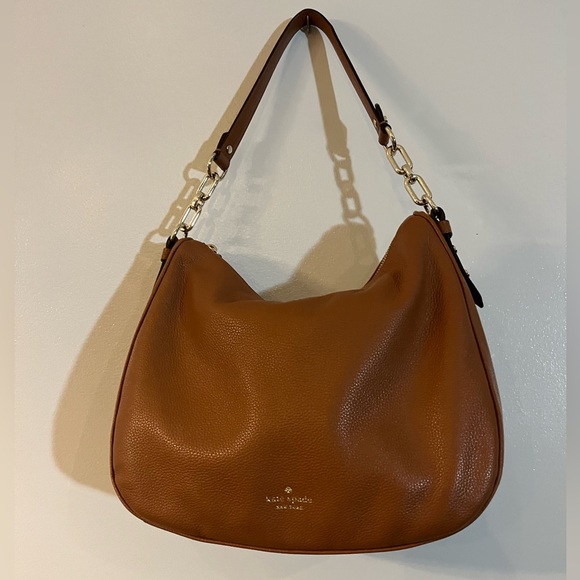 Kate spade, cross grain leather tan brown shoulder bag. No crossbody strap. - Picture 16 of 16